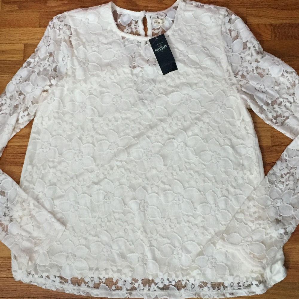 Hollister Lace Long Sleeve Top
